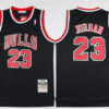 Men's Chicago Bulls #23 Michael Jordan Black 1997-98 Mitchell&Ness Throwback Jersey