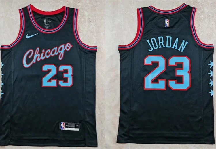 Mens Chicago Bulls #23 Michael Jordan Black 2025-26 City Edition Jersey