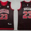 Men's Chicago Bulls #23 Michael Jordan Black Pinstripe Statement Edition Jersey