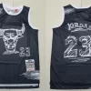 Mens Chicago Bulls #23 Michael Jordan Black sketch designed 1997-98 Throwback Jersey