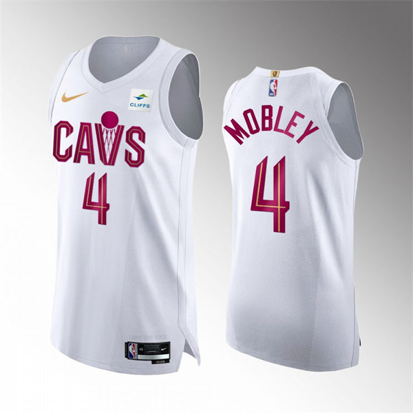 Mens Cleveland Cavaliers #4 Evan Mobley White Association Edition Swingman Jersey