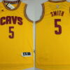 Men's Cleveland Cavaliers #5 J.R. Smith Revolution 30 Swingman 2015 New Yellow Jersey