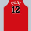 Mens Chicago Bulls #12 Zach Collins Red Icon Edition Swingman Jersey
