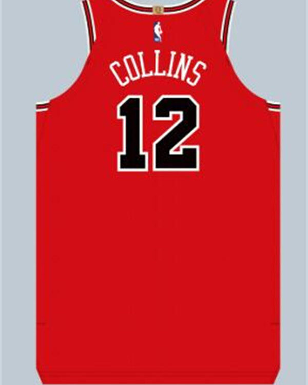Mens Chicago Bulls #12 Zach Collins Red Icon Edition Swingman Jersey