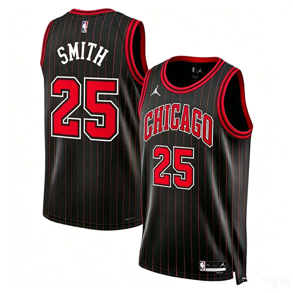 Mens Chicago Bulls #25 Jalen Smith Black Statement Edition Swingman Jersey