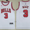 Men's Chicago Bulls #3 Dwyane Wade White Revolution 30 Swingman Adidas Basketball Jersey