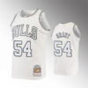 Mens Chicago Bulls #54 Horace Grant Mitchell & Ness 1997-98 White Out Hardwood Classics Jersey