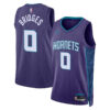 Men's Charlotte Hornets #0 Miles Bridges Purple Statement Edition Swingman Jersey