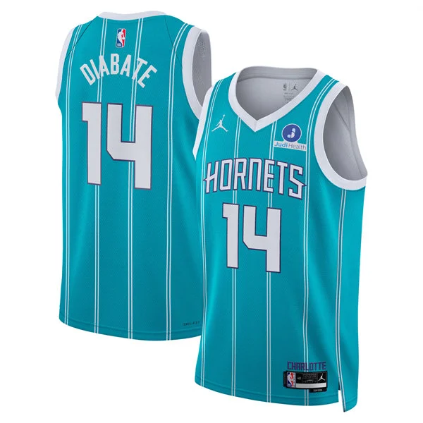 Men's Charlotte Hornets #14 Moussa Diabate Teal Icon Edition Swingman Jersey