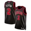 Mens Chicago Bulls #2 Collin Sexton Black Statement Edition Swingman Jersey