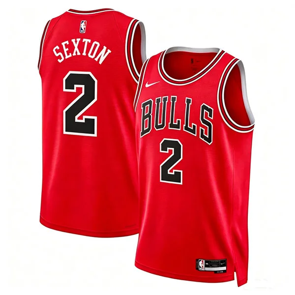 Mens Chicago Bulls #2 Collin Sexton Nike Red Icon Edition Swingman Jersey