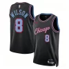 Mens Chicago Bulls #8 Caleb Wilson 2025-26 Black City Edition Swingman Jersey