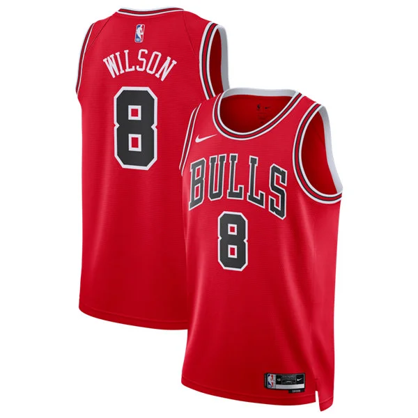 Mens Chicago Bulls #8 Caleb Wilson Nike Red Icon Edition Swingman Jersey