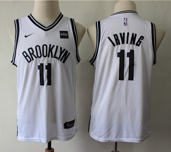 Men's Brooklyn Nets #11 Kyrie Irving Nike White Association Edition Player Jersey