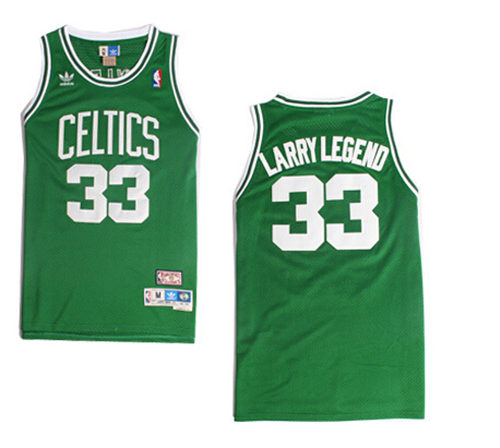 Boston Celtics #33 Larry Bird "Larry Legend" Green Jersey