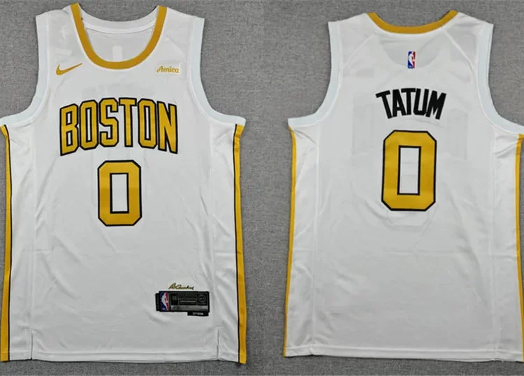 Mens Boston Celtics #0 Jayson Tatum 2025-26 White City Edition Swingman Jersey