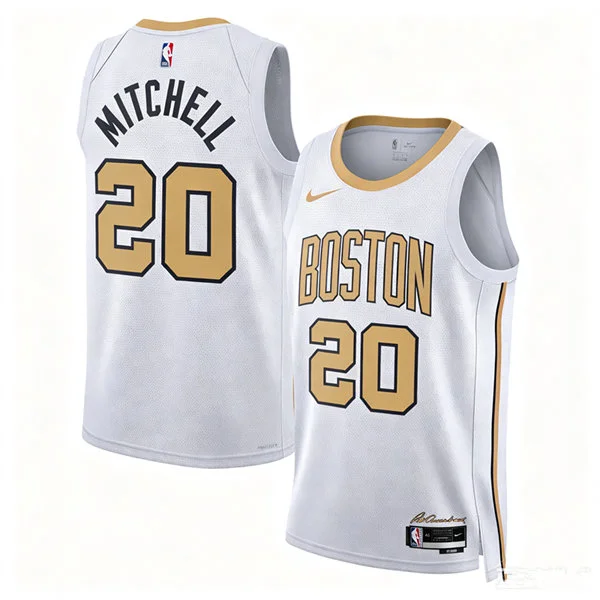 Mens Boston Celtics #20 Dillon Mitchell 2025-26 White City Edition Swingman Jersey
