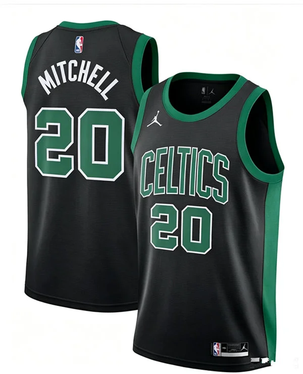 Mens Boston Celtics #20 Dillon Mitchell Black Statement Edition Swingman Jersey