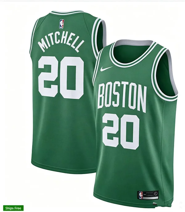 Mens Boston Celtics #20 Dillon Mitchell Kelly Green Icon Edition Jersey