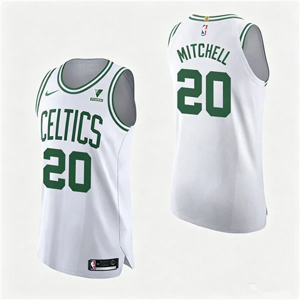 Mens Boston Celtics #20 Dillon Mitchell White Association Edition Swingman Jersey