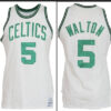 Men's Boston Celtics #5 Bill Walton 1985-86 Throwback Mitchell & Ness Jersey White