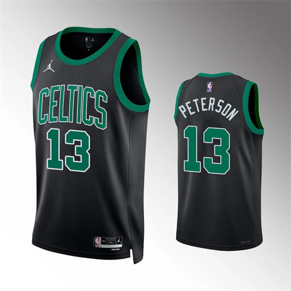 Mens Boston Celtics #77 Lamar Stevens Black Statement Edition Jersey