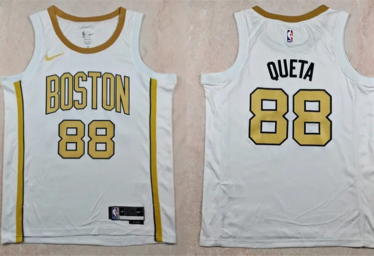 Mens Boston Celtics #88 Neemias Queta 2025-26 White City Edition Swingman Jersey