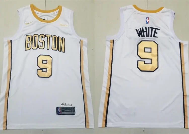 Mens Boston Celtics #9 Derrick White 2025-26 White City Edition Swingman Jersey