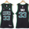 Mens Boston Celtics Retired Player #33 Larry Bird Black Jordan Statement Edition Jersey