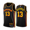 Mens Atlanta Hawks #13 Bogdan Bogdanovic 2022-23 Black Jordan Statement Edition Jersey