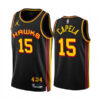 Mens Atlanta Hawks #15 Clint Capela 2022-23 Black Jordan Statement Edition Jersey