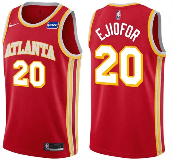 Mens Atlanta Hawks #20 Zuby Ejiofor Red Icon Edition Swingman Jersey