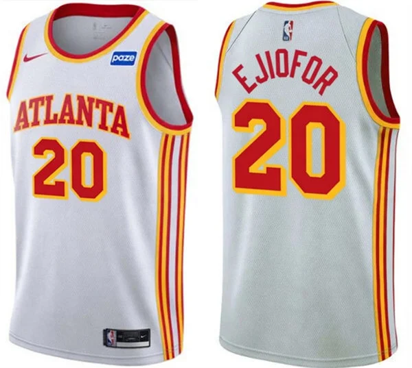 Mens Atlanta Hawks #20 Zuby Ejiofor White Association Edition Swingman Jersey