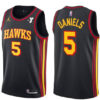 Mens Atlanta Hawks #5 Dyson Daniels Black Statement Edition Swingman Jersey