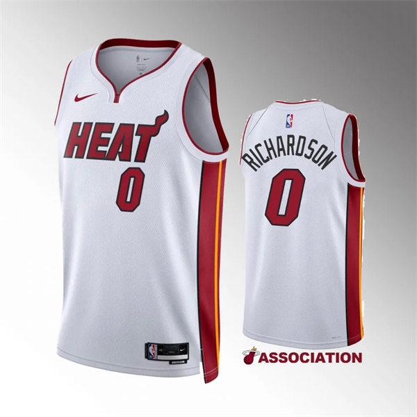 Mens Miami Heat #0 Josh Richardson Nike White Association Edition Swingman Jersey