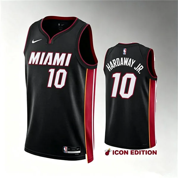 Mens Miami Heat #10 Tim Hardaway Jr.  Nike Black Icon Edition Swingman Jersey