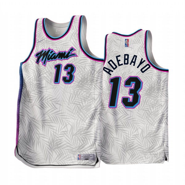 Mens Miami Heat #13 Bam Adebayo Nike White 2022-23 Earned Edition Jersey