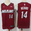 Mens Miami Heat #14 Tyler Herro Red Statement Edition Swingman Jersey