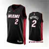 Mens Miami Heat #2 Davion Mitchell Nike Black Icon Edition Swingman Jersey