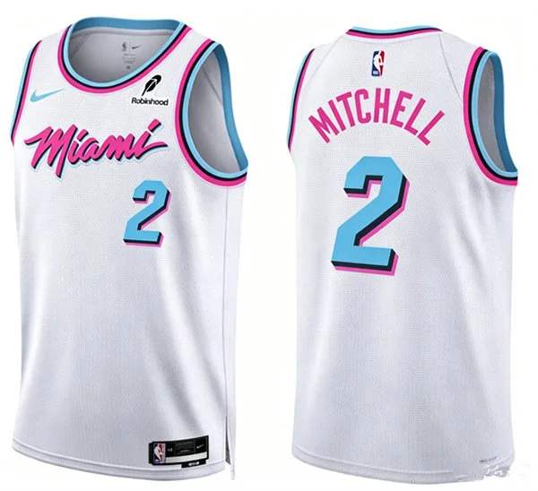 Mens Miami Heat #2 Davion Mitchell Nike Original Vice Swingman Jersey White