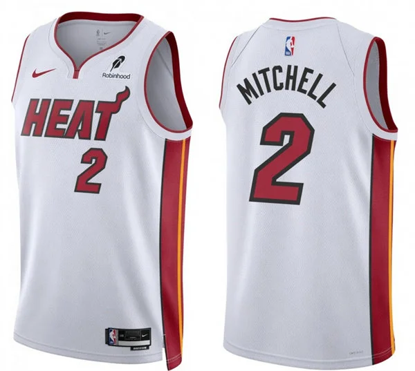 Mens Miami Heat #2 Davion Mitchell Nike White Association Edition Swingman Jersey