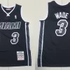 Mens Miami Heat #3 Dwyane Wade Black 2011-12 Hardwood Classics Jersey