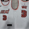 Mens Miami Heat #3 Dwyane Wade Nike White Classic Edition Jersey