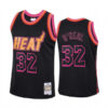 Mens Miami Heat #32 Shaquille O'Neal Mitchell & Ness Hardwood Classics Rings Collection Jersey Black