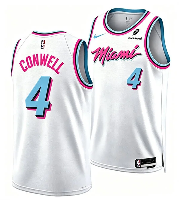 Mens Miami Heat #4 Ryan Conwell Nike Original Vice Swingman Jersey White