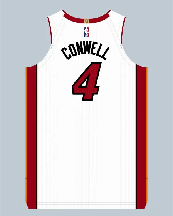 Mens Miami Heat #4 Ryan Conwell Nike White Association Edition Swingman Jersey