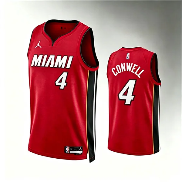 Mens Miami Heat #4 Ryan Conwell Red Statement Edition Swingman Jersey