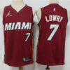 Mens Miami Heat #7 Kyle Lowry Jordan Red Statement Edition Swingman Jersey