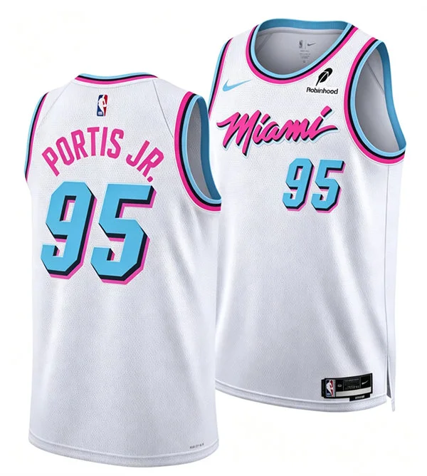 Mens Miami Heat #95 Bobby Portis Jr. Nike Original Vice Swingman Jersey White