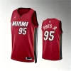 Mens Miami Heat #95 Bobby Portis Jr. Red Statement Edition Swingman Jersey